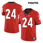 Youth Georgia Bulldogs NCAA #24 Prather Hudson Nike Stitched Red Legend Authentic No Name College Football Jersey CHL1354BU